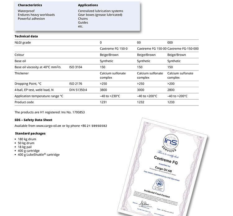 Caxtreme FG-Fluid Greases tds